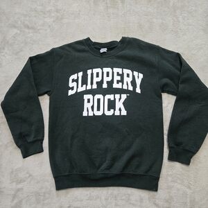 Slippery Rock University Sweatshirt Men's Size Small Dark Green And White